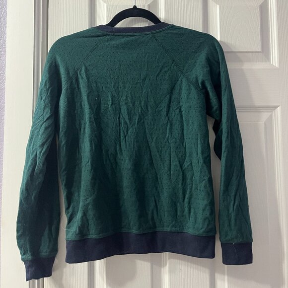 Marine Layer Atkins Reversible Raglan Crewneck Sweater - Polka Dot and Stripe - Picture 6 of 10